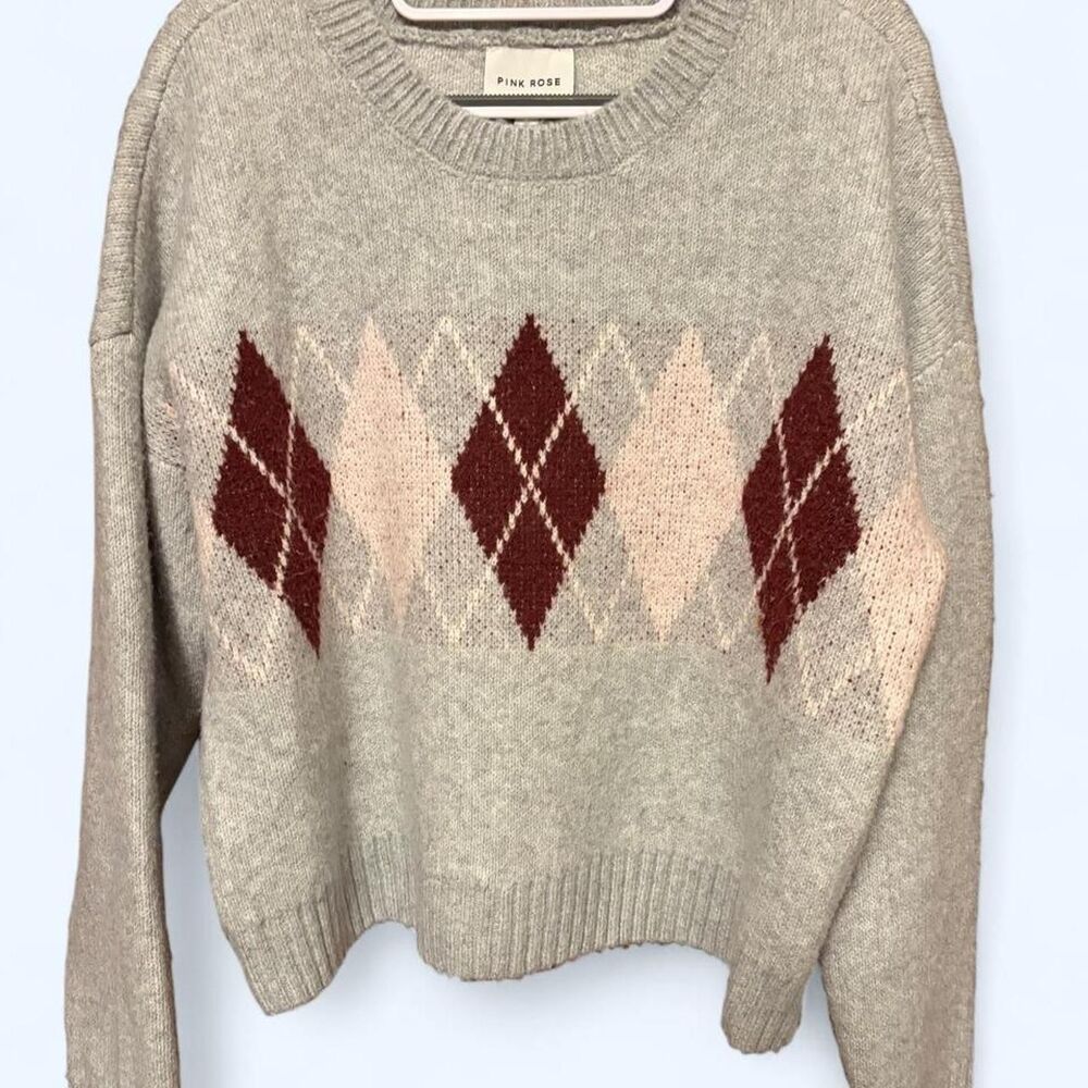Argyle Sweater Women's M